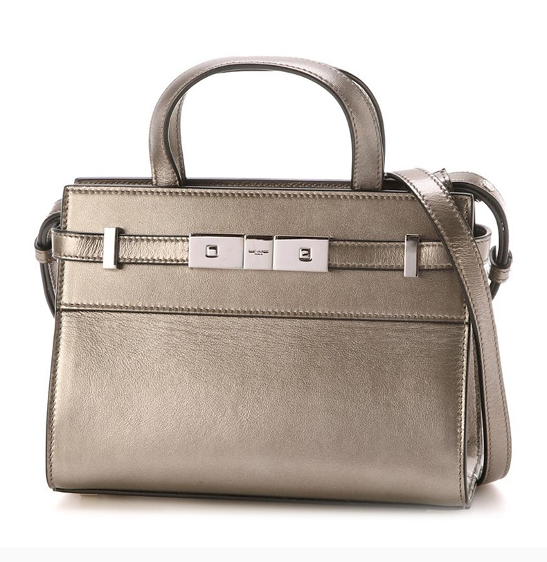 paris/圣罗兰 女士棕色小牛皮时尚简约单肩包斜挎包手提包女包 593741