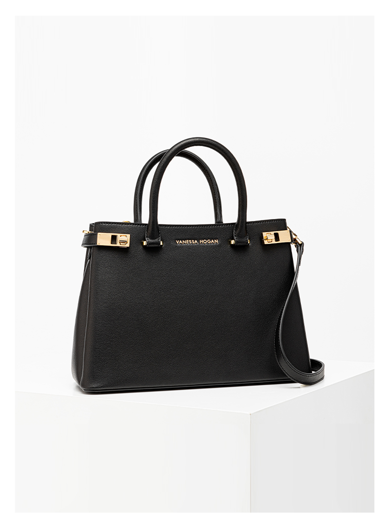 vh包包女2021新款vanessa hogan/vanessa hogan 牛皮纯色简约手提包