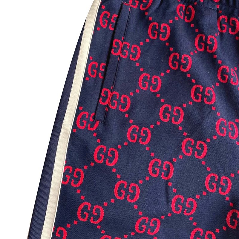 gucci/古驰经典款红蓝双g印花男士休闲裤496920x9134330 bi
