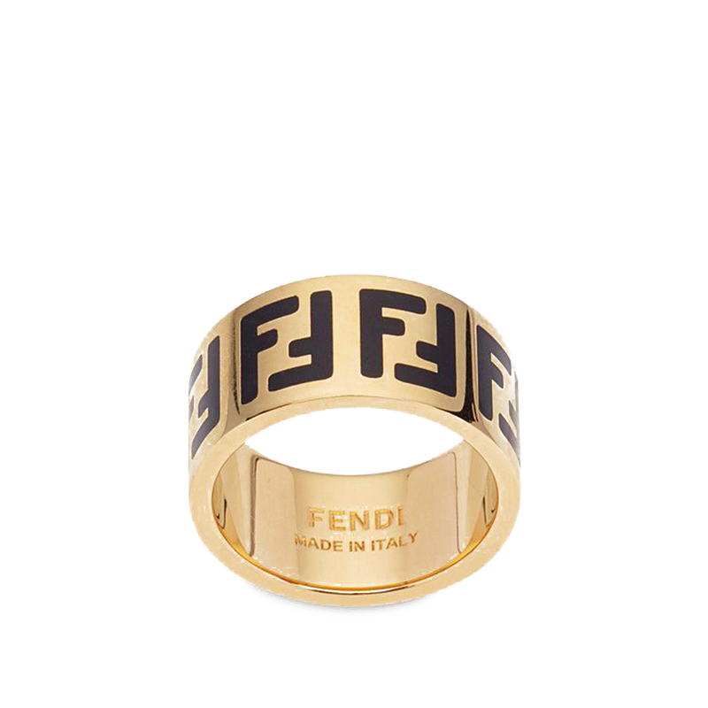 【包税】fendi/芬迪 2021秋冬新款 ff系列 金色金属