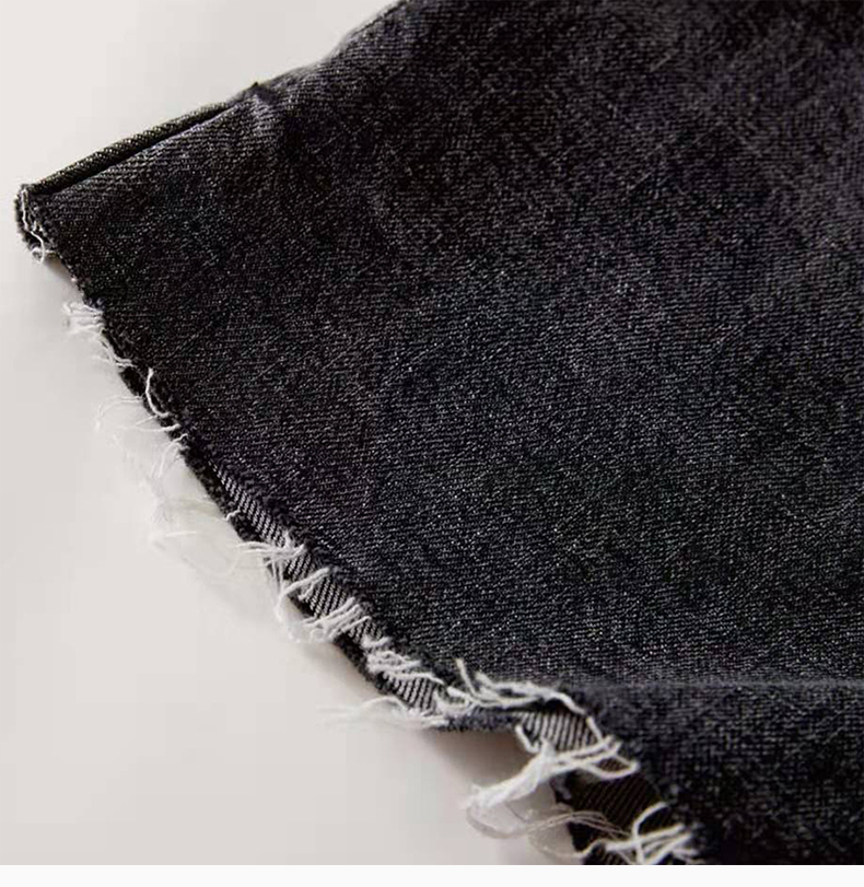 chester charles 女士服装 21春夏 黑色破洞休闲百搭短裤 女士短裤