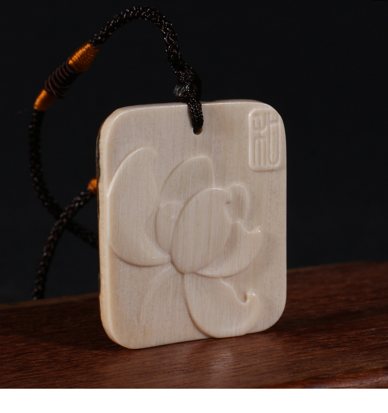 ningcui/凝萃猛犸象牙静莲吊坠吊牌挂件sk55