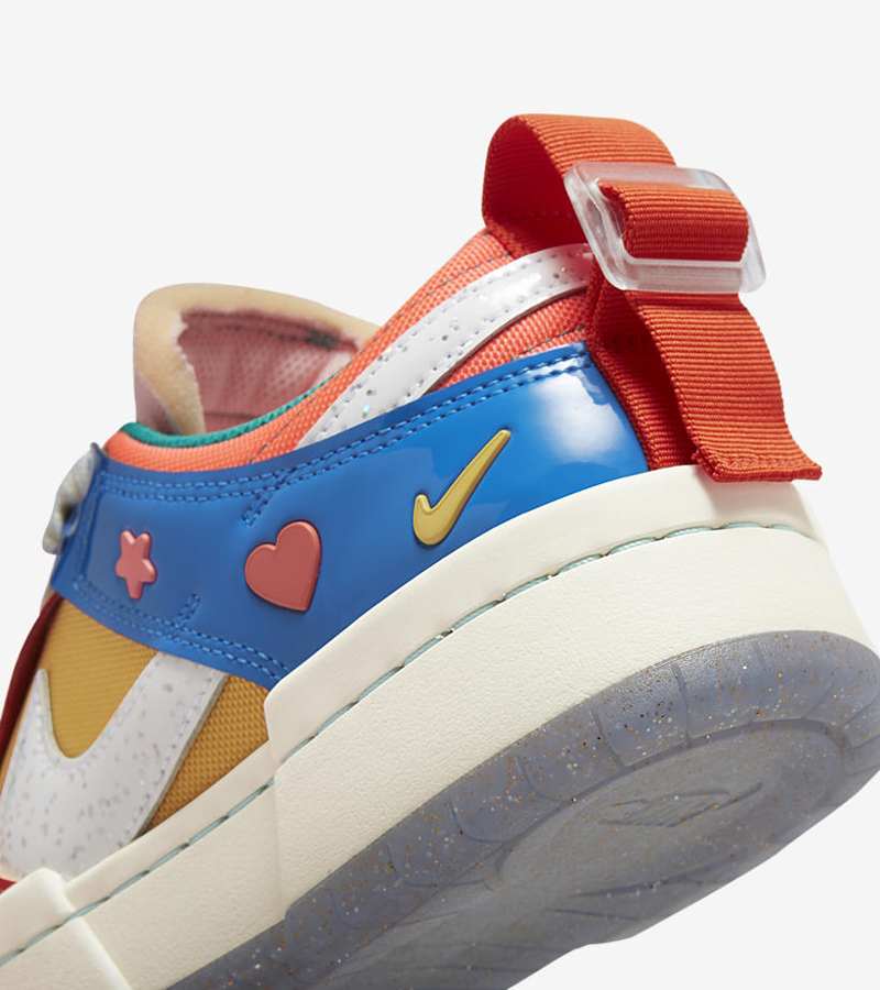 nike/耐克 dunk low disrupt 男女同款 彩虹糖 黄橙蓝 休闲鞋板鞋 dj