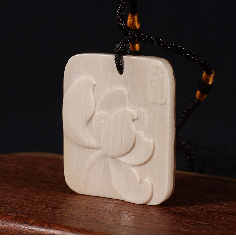 ningcui/凝萃猛犸象牙静莲吊坠吊牌挂件sk55