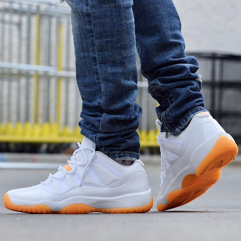 nike/耐克 air jordan 11 low 男女同款 aj11 柑橘 白橙 2021新款