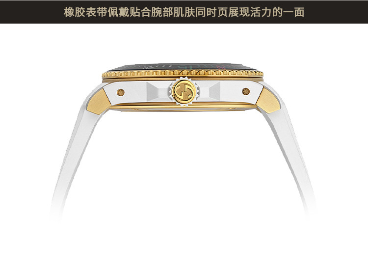 GUCCI/古驰 Gucci Dive系列猫头图案时尚简约中性石英表YA136322