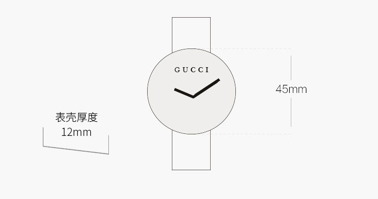 GUCCI/古驰 灵蛇图案大表盘夜光石英男表