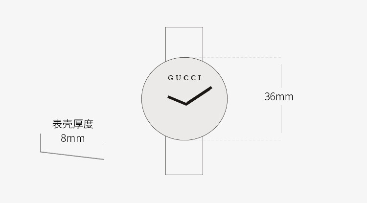 GUCCI/古驰 G-TIMELESS系列皮带石英女士腕表YA1264044