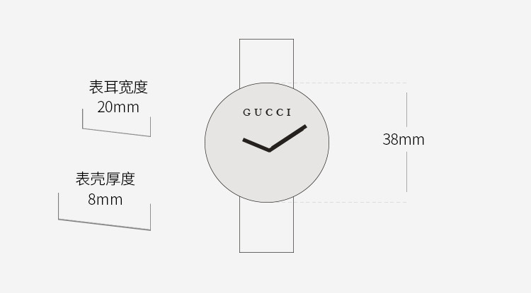 GUCCI/古驰 G-timeless系列皮带石英女士腕表YA1264098