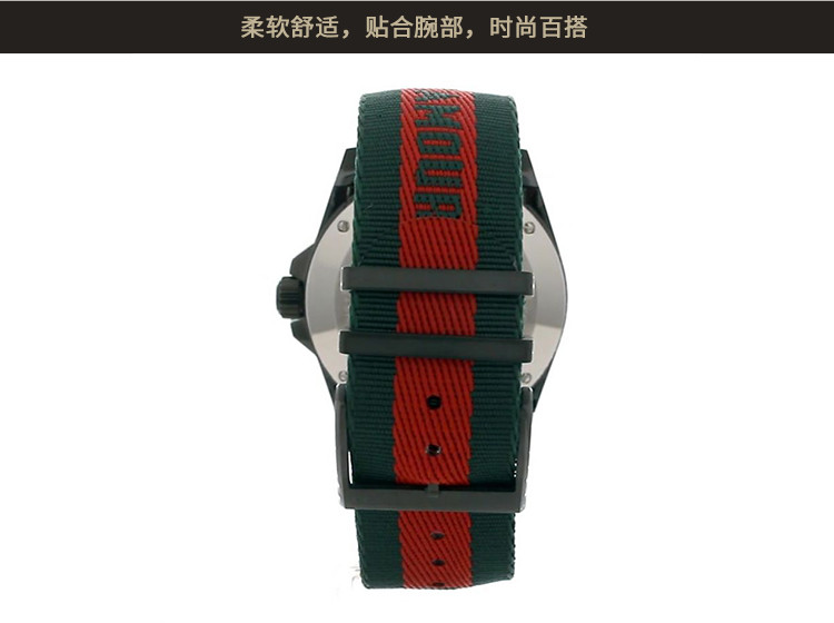 GUCCI/古驰 Dive系列织物表带石英男士腕表YA136216