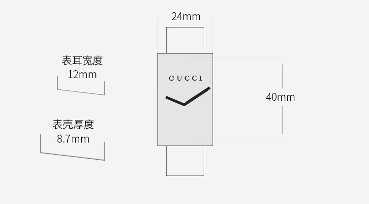 GUCCI/古驰 VINTAGE WEB WATCH系列石英女士腕表YA143524