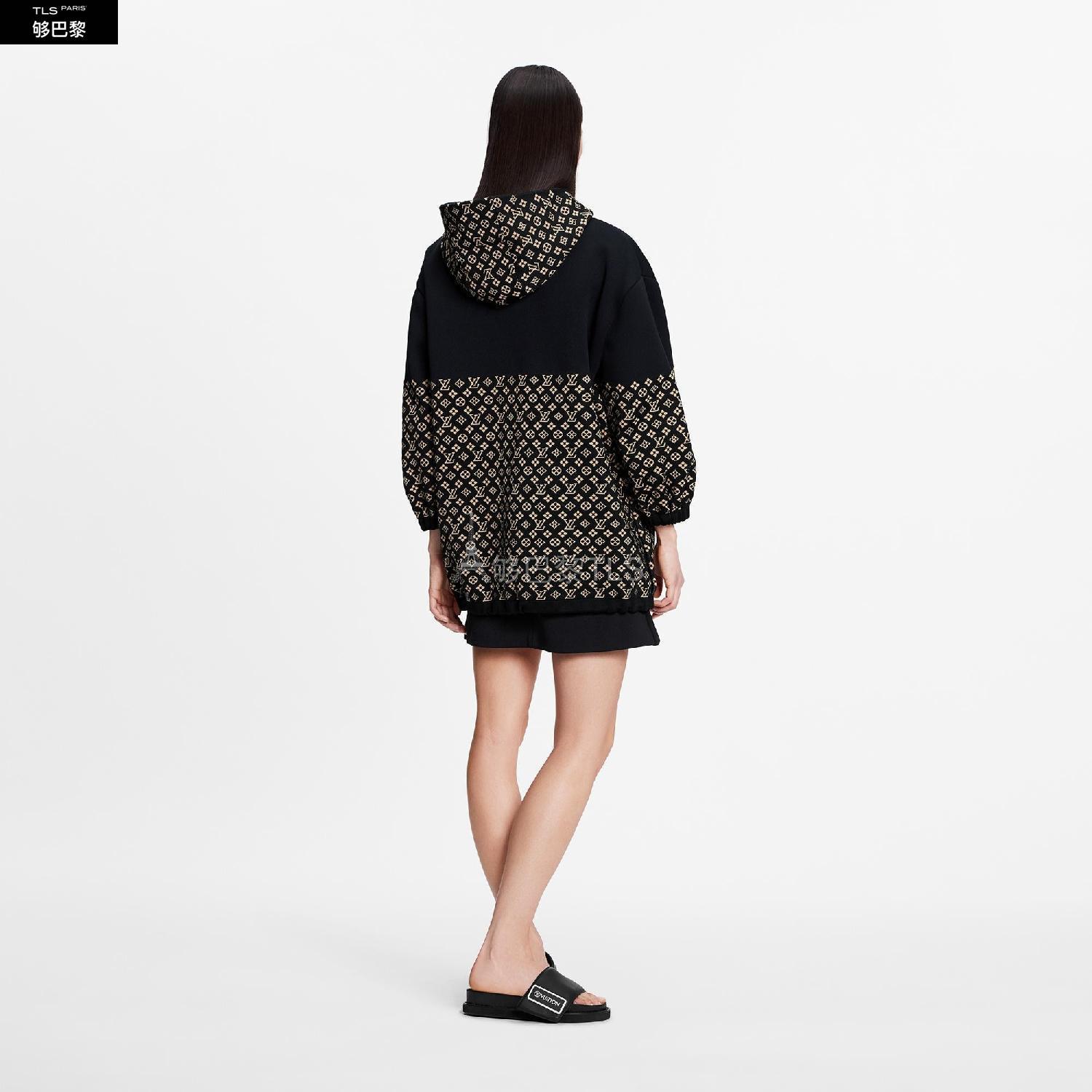 【包邮包税】 lv路易威登 21年春夏 女士 针织衫 廓形连帽衫 1a92au