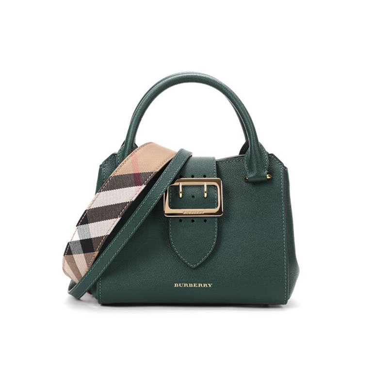 【包邮包税】burberry/博柏利 巴宝莉女包 时尚百搭 女士海洋绿牛皮革