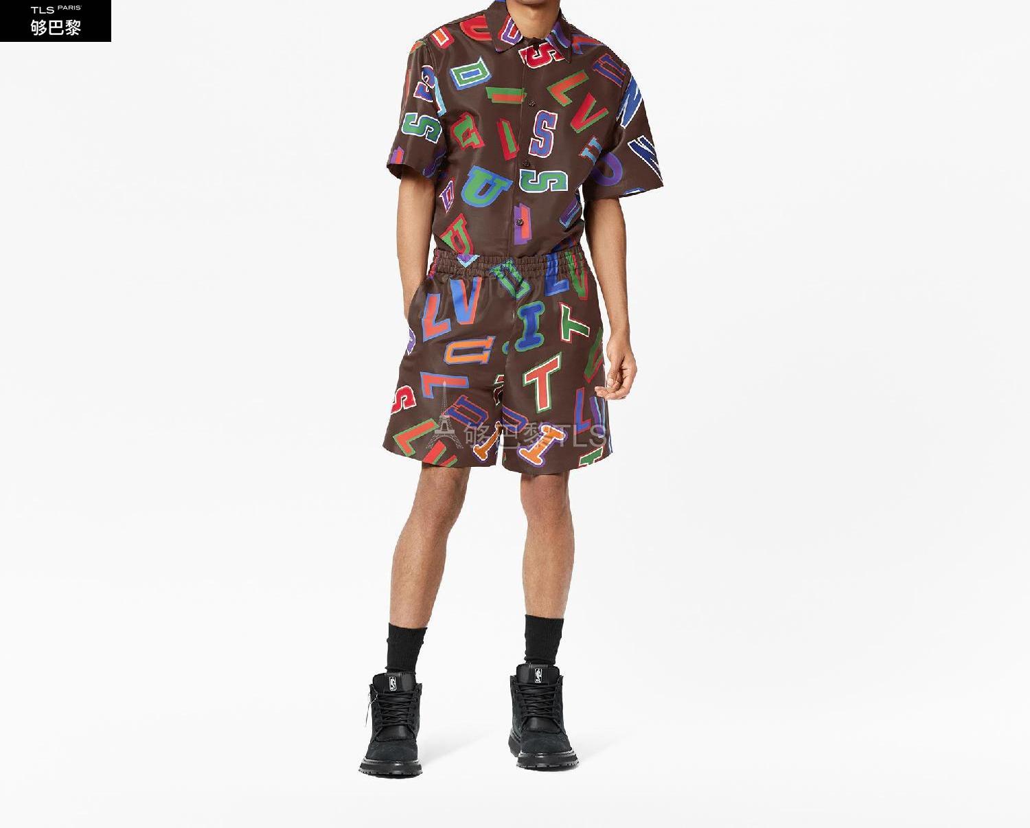 【包邮包税】 lv路易威登 21年春夏 男士 短裤 lvxnba 印花篮球短裤