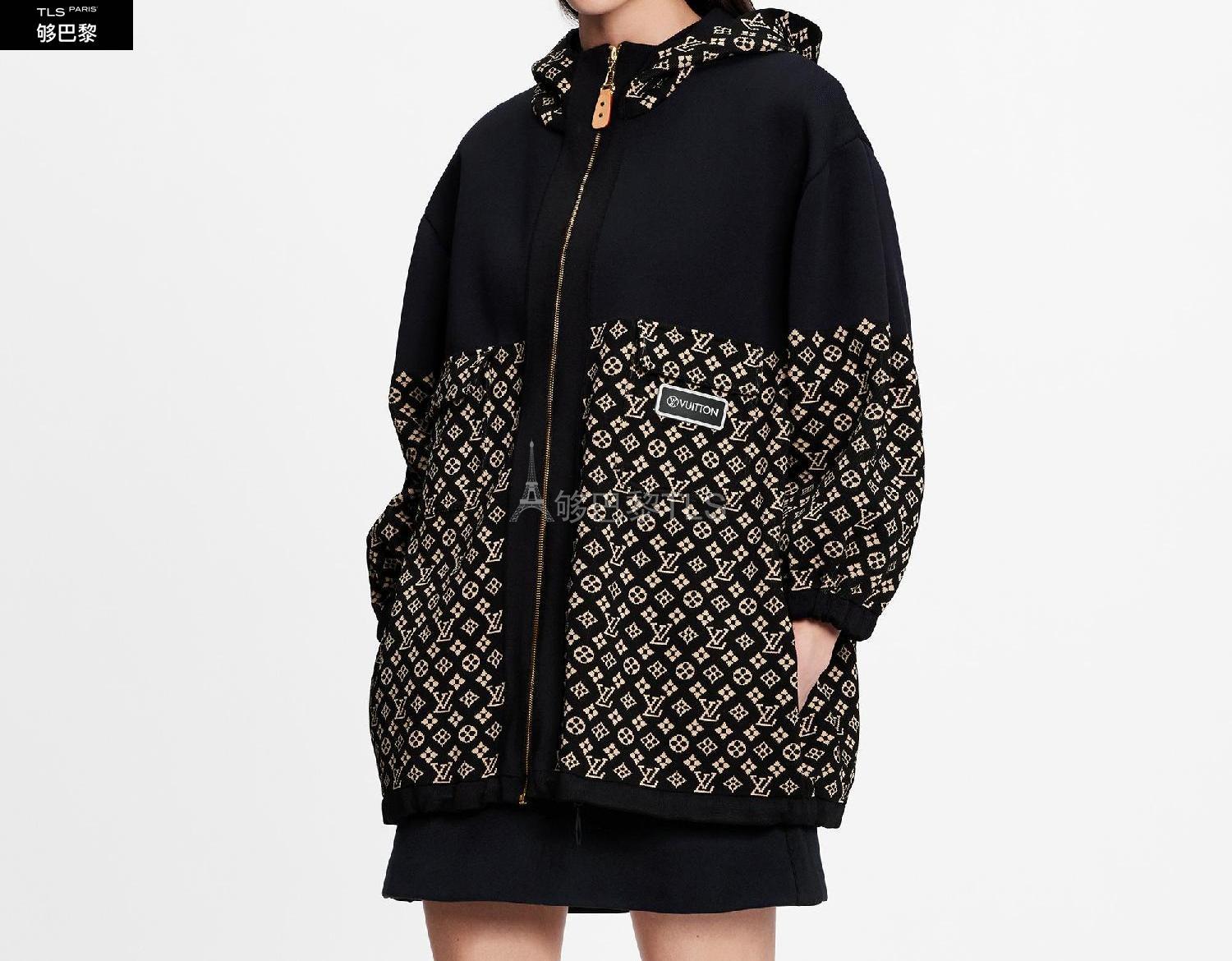 【包邮包税】 lv路易威登 21年春夏 女士 针织衫 廓形连帽衫 1a92au