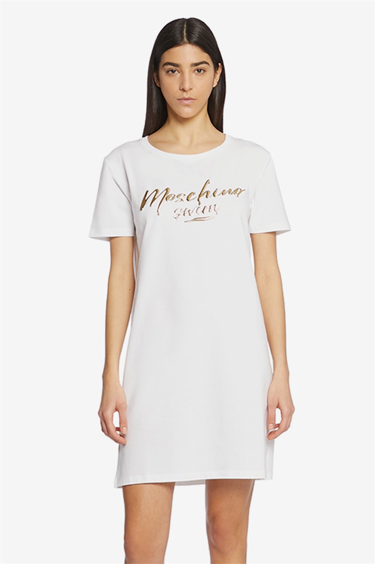 moschino/莫斯奇诺 【大陆现货】新品女士连衣裙经典logo字母标志休闲
