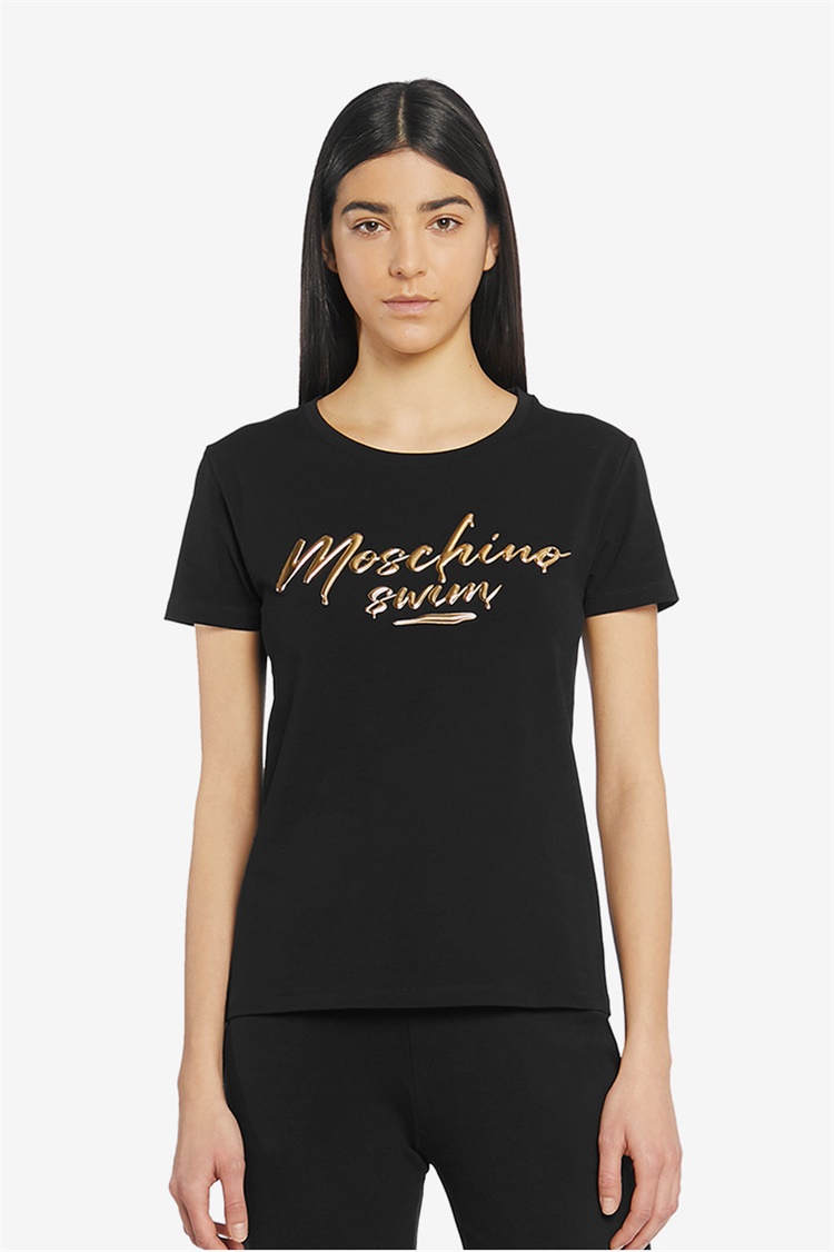 moschino/莫斯奇诺 【大陆现货】新品女士短袖t恤经典字母logo标志