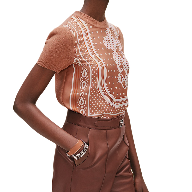 【包税】预订款1-2周 hermes/爱马仕 21早秋新款 女士黎明粉红色真丝"