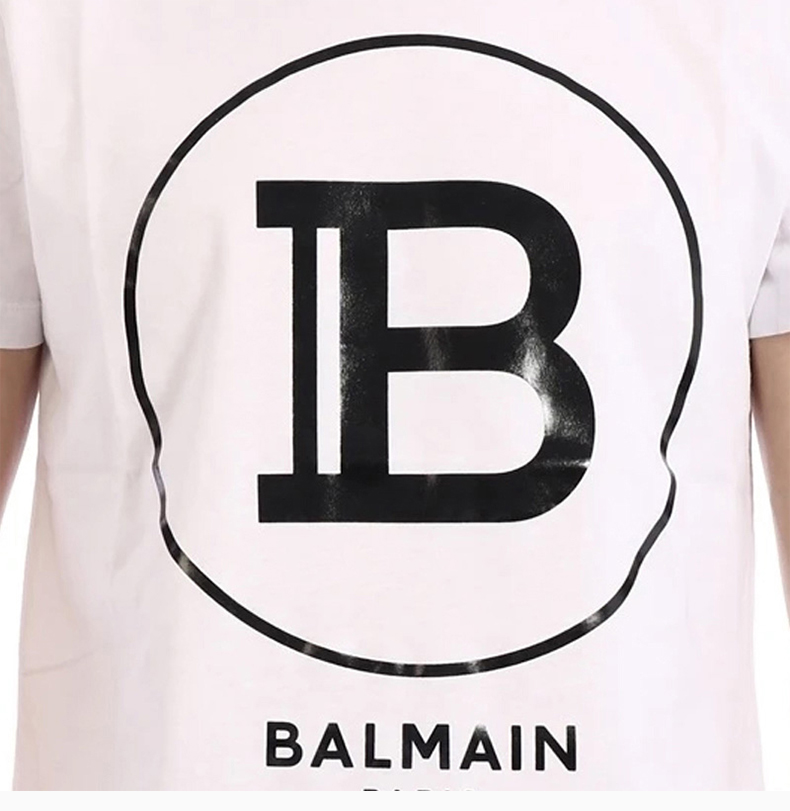 balmain 巴尔曼 男士 服装 21春夏 圆领大字母印花图案棉质t恤 男士