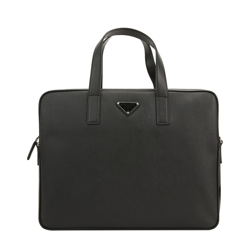 【21春夏新品国内现货】prada/普拉达 牛剖层革材质男士经典款手提包