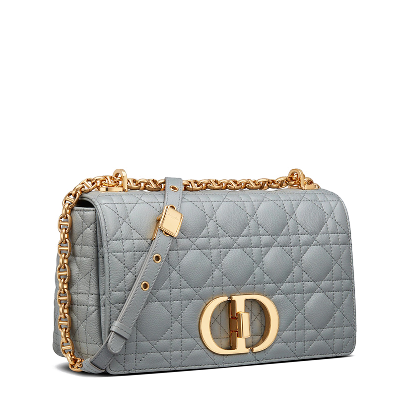 【包税】dior/迪奥 2021秋冬新款 caro系列 女士中号灰色柔软小牛皮藤