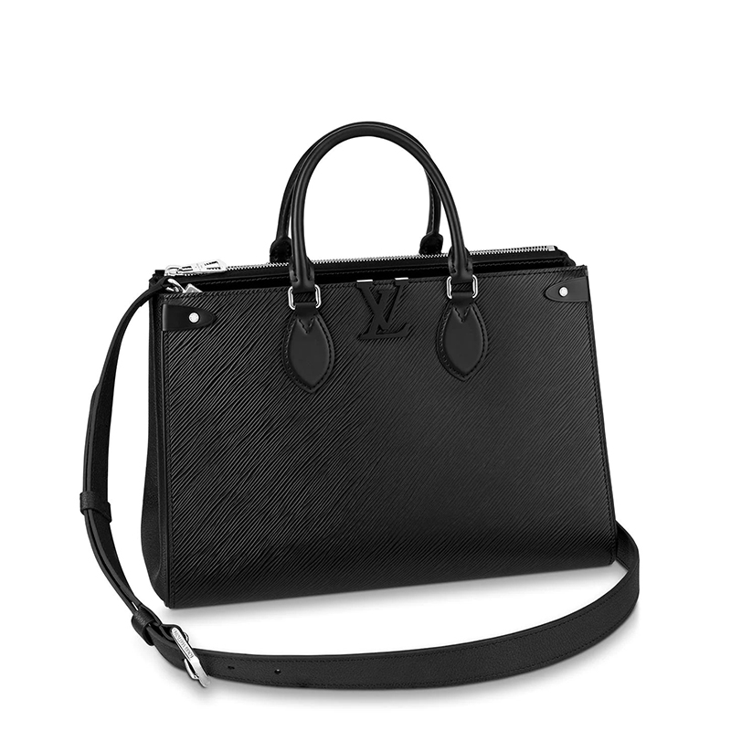 21新款 cabas grenelle mm系列 黑色粒面 epi 皮革同色lv徽标手提单肩