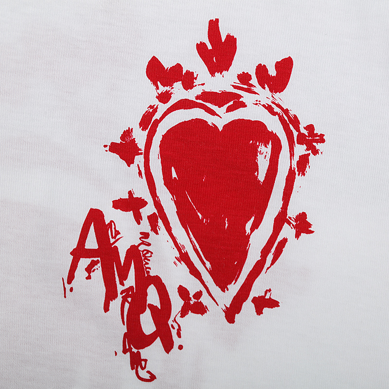 alexander mcqueen/亚历山大麦昆 宽松款爱心图案女士短袖t恤 659729