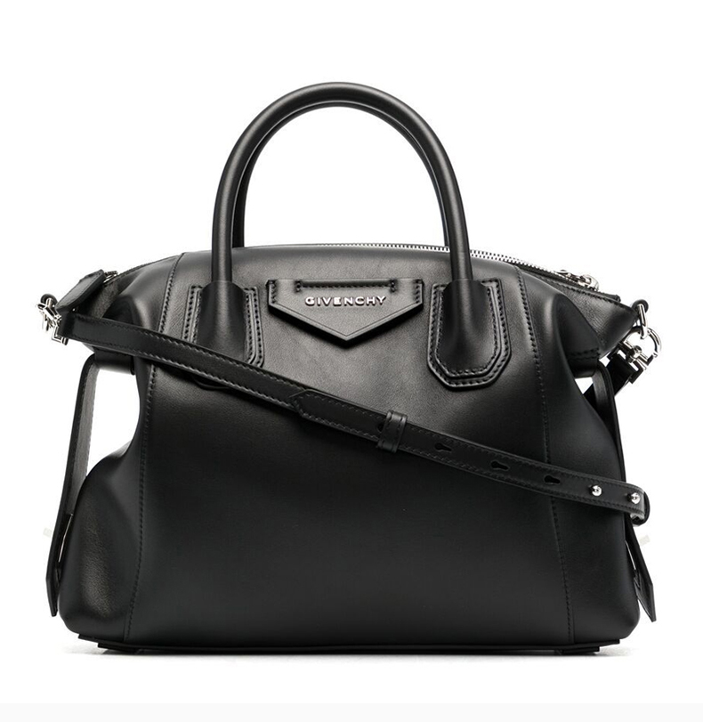 【包税】givenchy/纪梵希 antigona系列女士黑色小牛皮正面徽标贴片