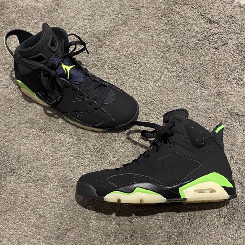 air jordan 6 男款 2021新品 aj6 电光绿 黑绿 俄勒冈 夜光 篮球鞋 ct