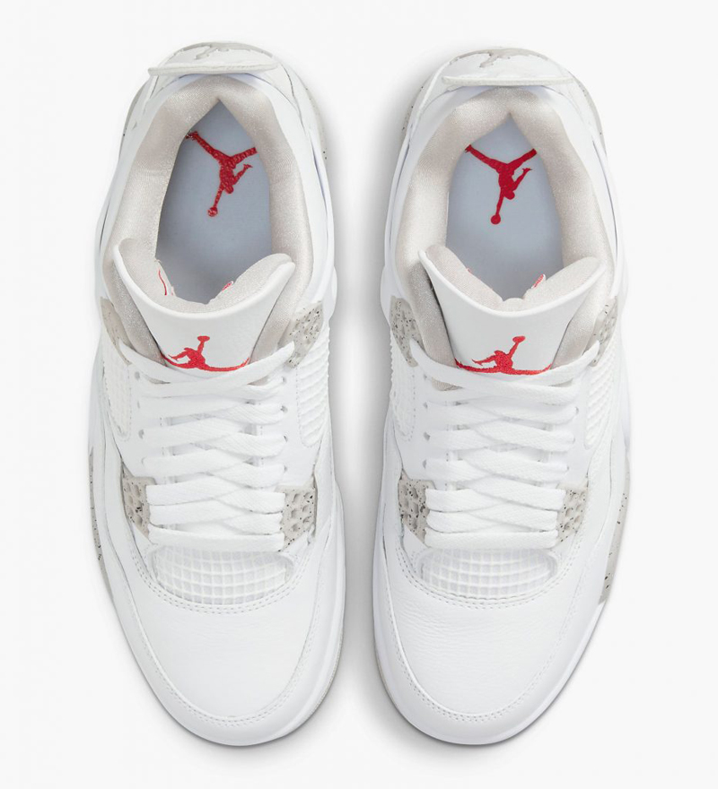 nike/耐克 air jordan 4 oreo 男女同款 aj4 白水泥 白奥利奥 情侣