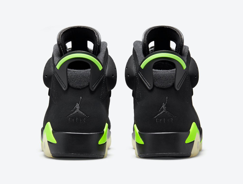 nike/耐克 air jordan 6 男款 2021新品 aj6 电光绿 黑绿 俄勒冈 夜光