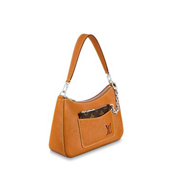 louis vuitton/路易威登 marelle 手袋 焦糖棕黄 皮质 m80794