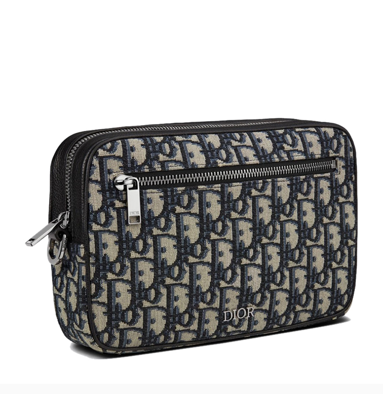 【包税】dior homme/迪奥桀傲 男士米黑拼色帆布配皮经典字母徽标装饰