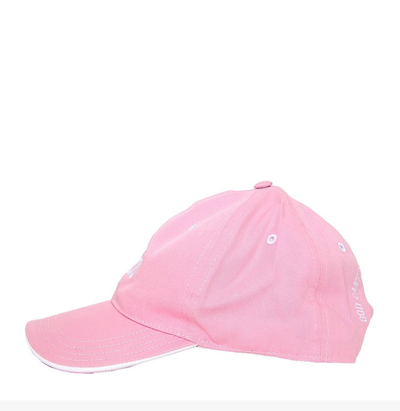 棉质经典字母徽标刺绣装饰鸭舌帽棒球帽遮阳帽女帽 ss18m010090-pink