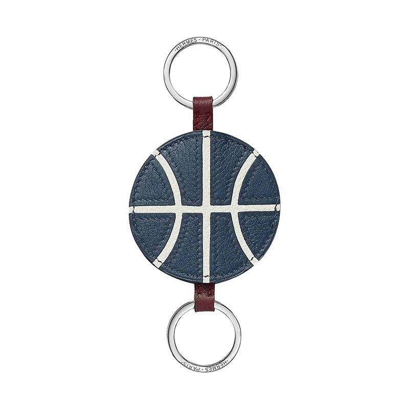 hermes/爱马仕 21年春夏新款 女士多色evercolor小牛皮篮球钥匙扣h07