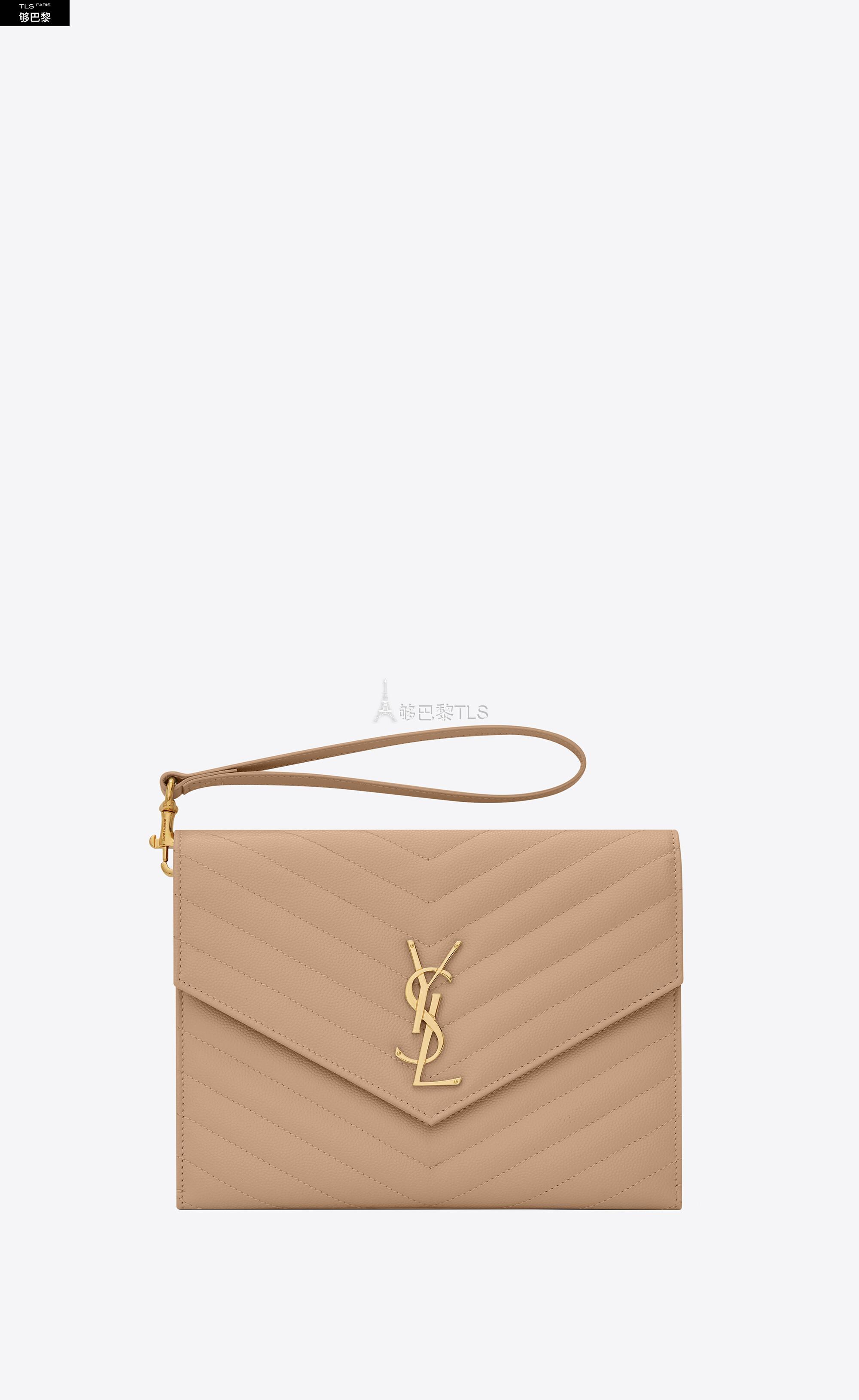 ysl圣罗兰saint laurent 21年秋冬 女士 手拿包 monogram绗缝粒面压印