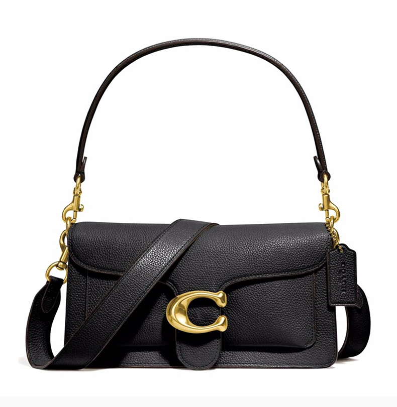 coach/蔻驰【专柜款】tabby系列女士纯色皮质经典c字金属徽标磁扣开合