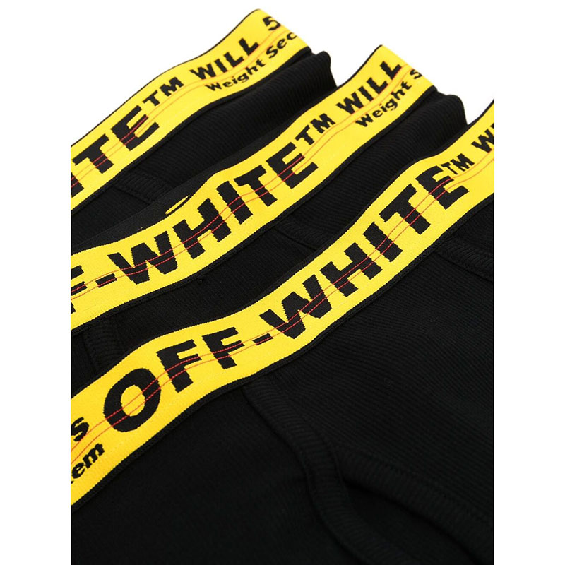 【包邮包税】off-white/off-white 潮牌 男士 黑色字母logo内裤四角裤