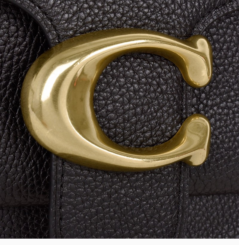 coach/蔻驰【专柜款】tabby系列女士纯色皮质经典c字金属徽标磁扣开合