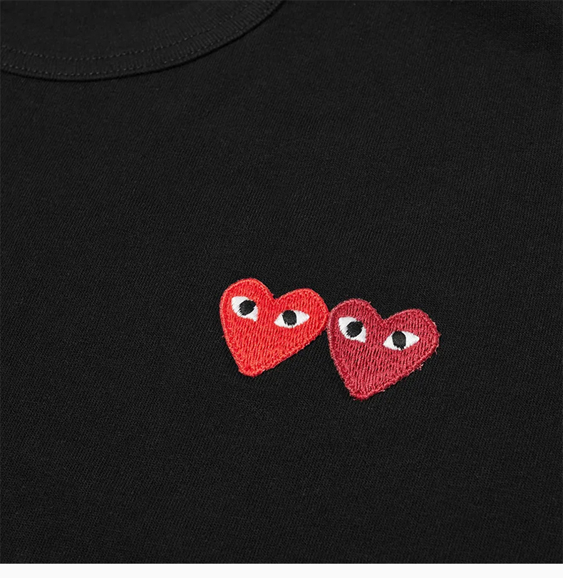 comme des garcons play 川久保玲 男士服裝 21春夏 黑色雙紅心徽標