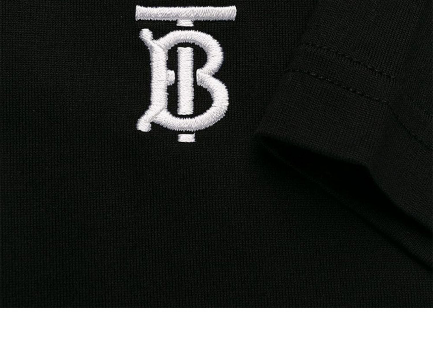 burberry/博柏利【21春夏】黑色棉质专属标识tb新标男士短袖t恤