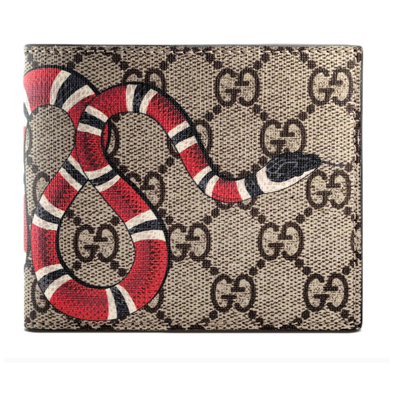 【包邮包税】gucci/古驰 男包男士时尚经典 蛇纹短款双折钱包 451266