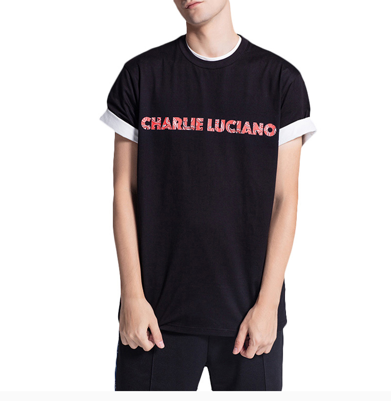 charlie luciano 男士 服装 21春夏 圆领字母logo棉质t恤 男士短袖t恤