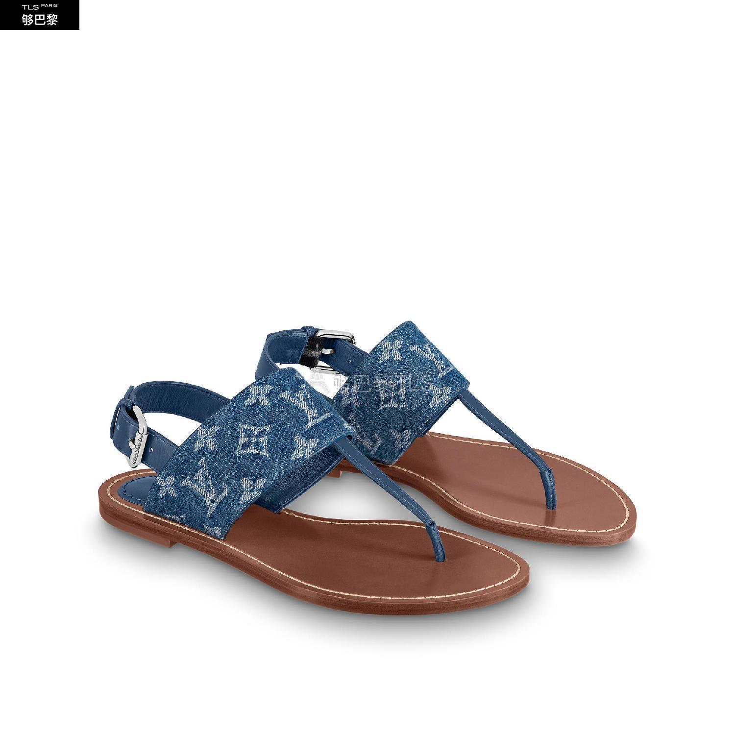 【包邮包税】 lv路易威登 21年秋冬 女士 平底凉鞋 sandale tong