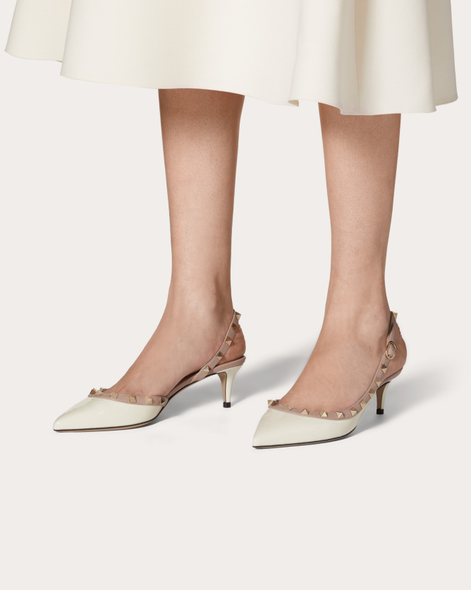 valentino 华伦天奴 女士 鞋靴铆钉小牛皮细跟尖头中跟鞋