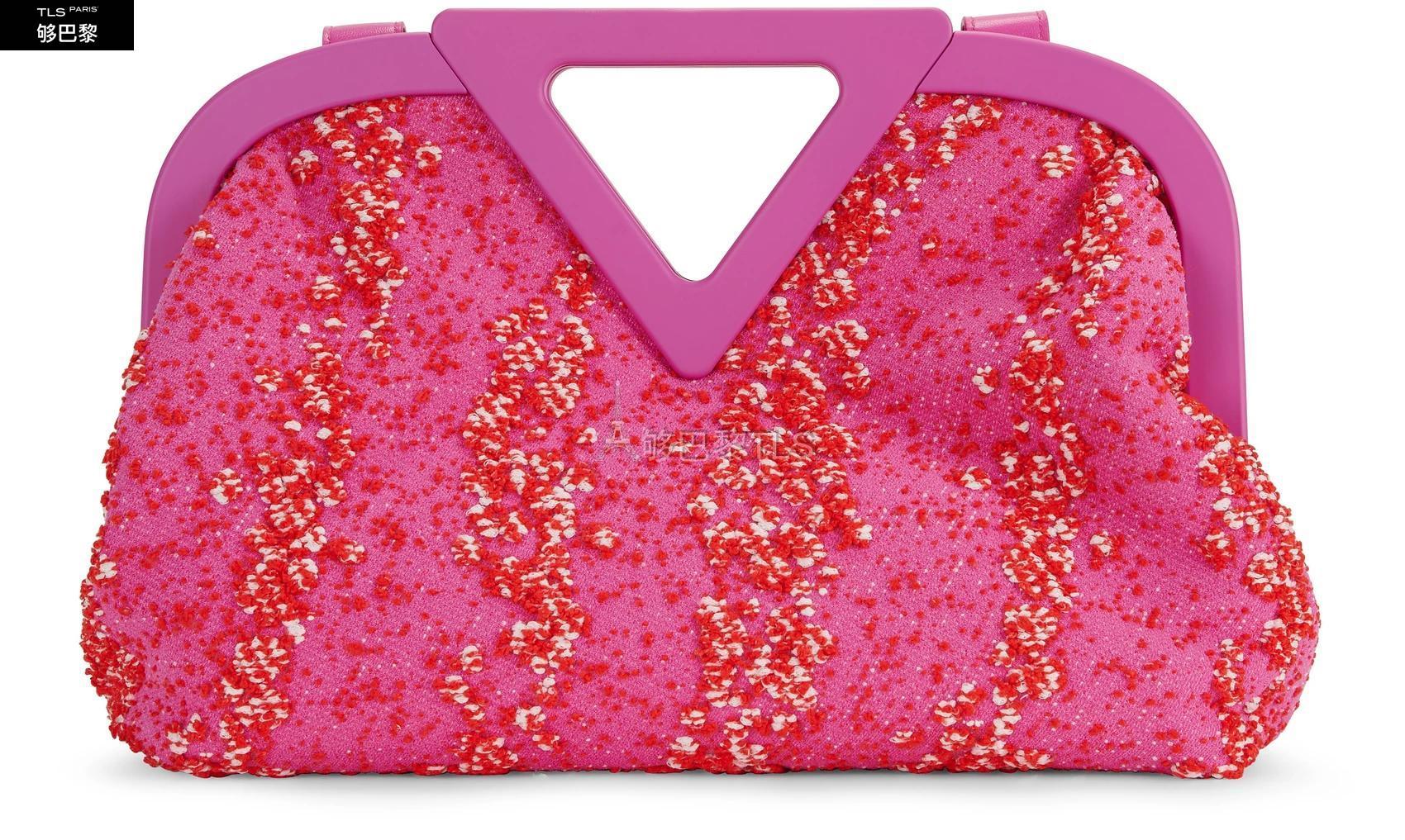 【包邮包税】 bv葆蝶家 21年秋冬 女士 手拿包 tweed 三角包 bot4m6w2