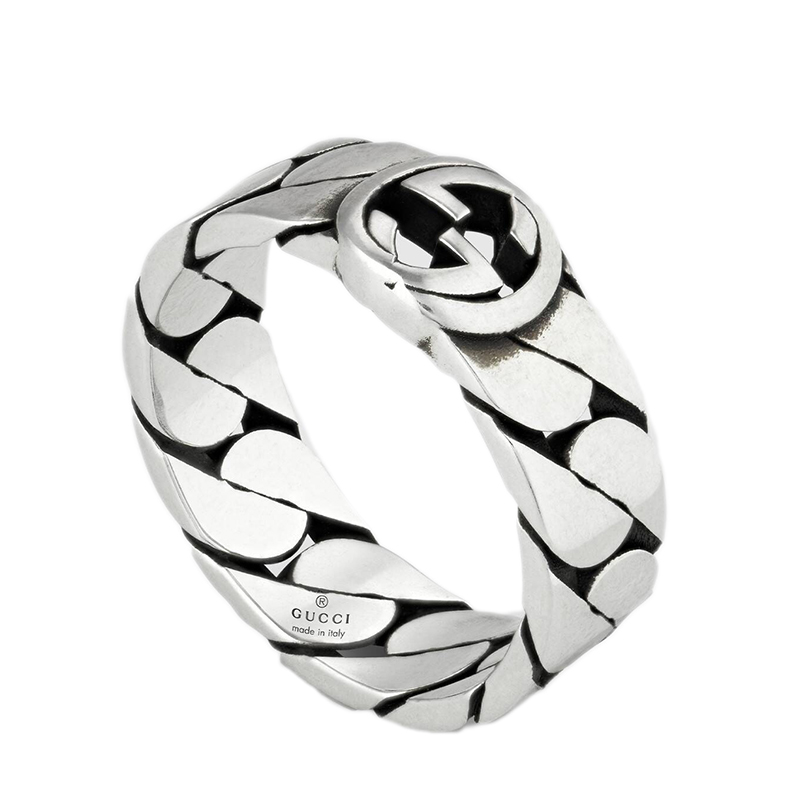 【包税】gucci/古驰 21新款 925银gg细节宽戒指661513j84000728