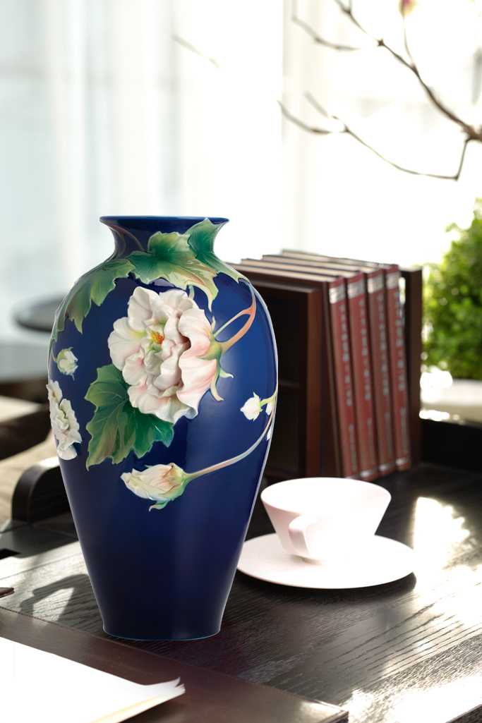 【franz法蓝瓷 花瓶/花器】fz02484福满盈 芙蓉花瓶 限量2000pcs