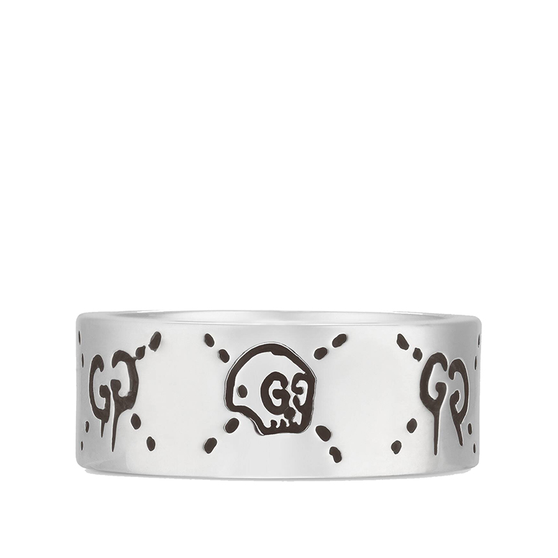 【包税】gucci/古驰 21新款 guccighost系列 925银幽灵图案9mm戒指