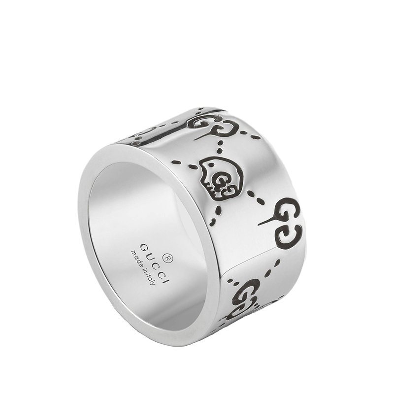 【包税】gucci/古驰 21新款 guccighost系列 925银幽灵图案12mm戒指